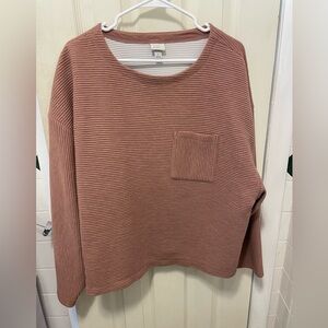 a new day Ribbed Mauve Top